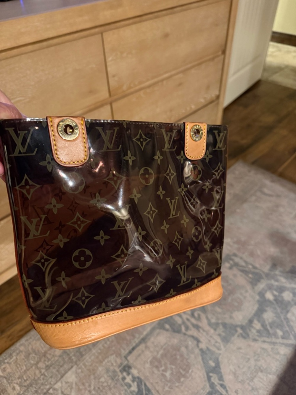 Louis Vuitton Monogram Vinyl Cabas Ambre PM Tote Bag - Picture 12 of 12